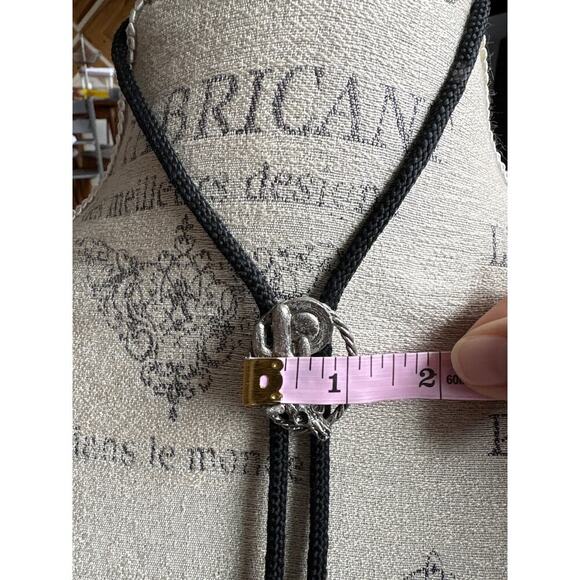 Vintage Desert Bolo Tie Skull Cactus Western Rope Cowboy Rodeo - Picture 2 of 4